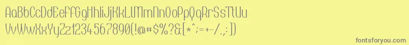 Tincusl0987フォントについての詳細 フォントTincusl0987 – 黄色の背景に灰色の文字