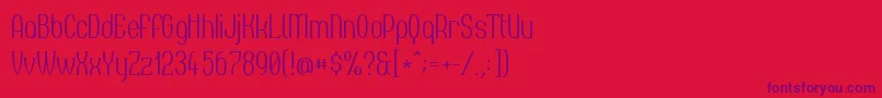 Tincusl0987 Font – Purple Fonts on Red Background