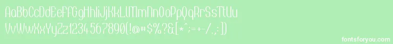 Weitere Informationen zur Tincusl0987-Schriftart Tincusl0987-Schriftart – Weiße Schriften auf grünem Hintergrund