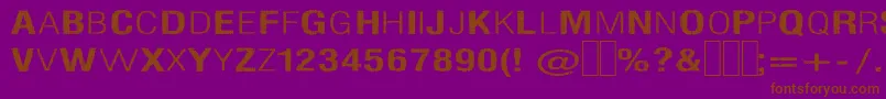 SilentHellOfCherylExtended Font – Brown Fonts on Purple Background