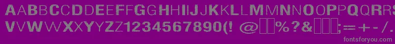 フォントSilentHellOfCherylExtended – 紫の背景に灰色の文字