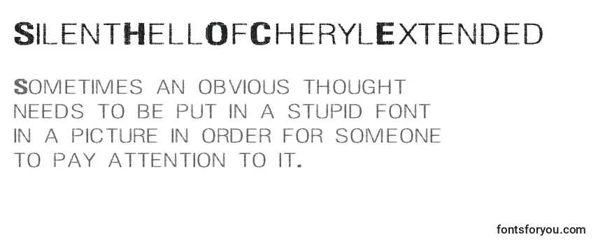 Review of the SilentHellOfCherylExtended Font