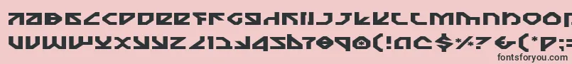 フォントNostroe – ピンクの背景に黒い文字