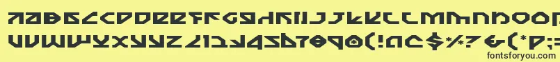 Nostroe Font – Black Fonts on Yellow Background