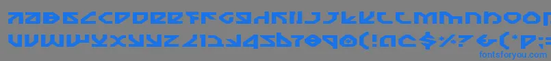 フォントNostroe – 灰色の背景に青い文字