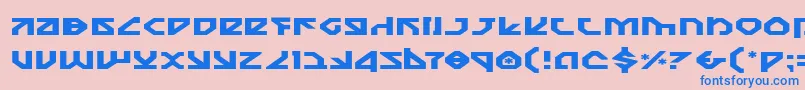 Nostroe Font – Blue Fonts on Pink Background