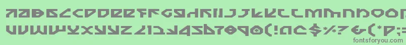 フォントNostroe – 緑の背景に灰色の文字