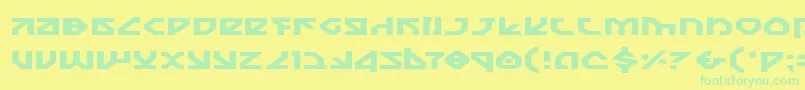 Nostroe Font – Green Fonts on Yellow Background