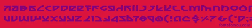 Czcionka Nostroe – fioletowe czcionki na czerwonym tle