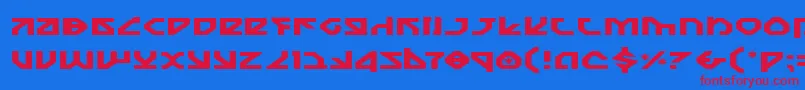 フォントNostroe – 赤い文字の青い背景