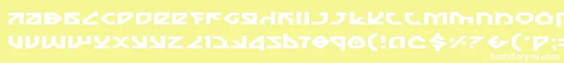 Nostroe Font – White Fonts on Yellow Background