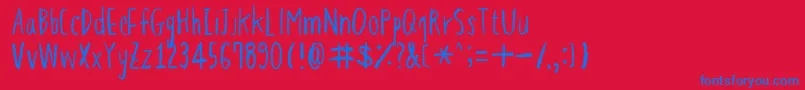 fuente HapolePencil – Fuentes Azules Sobre Fondo Rojo