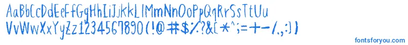 HapolePencil Font – Blue Fonts on White Background
