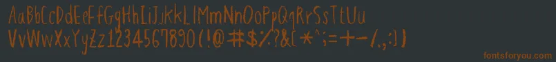 HapolePencil-fontti – ruskeat fontit mustalla taustalla