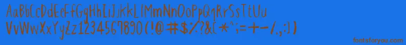 HapolePencil Font – Brown Fonts on Blue Background