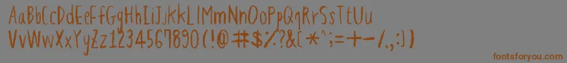 HapolePencil Font – Brown Fonts on Gray Background