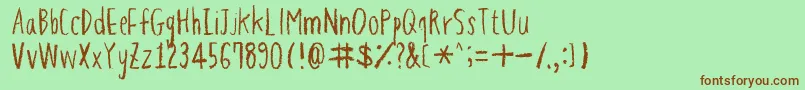 HapolePencil Font – Brown Fonts on Green Background