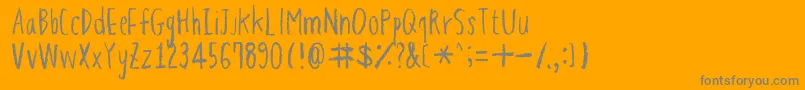 HapolePencil Font – Gray Fonts on Orange Background