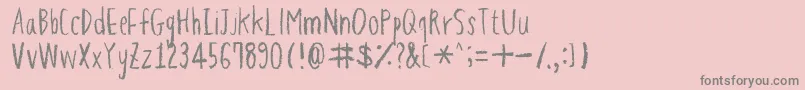 HapolePencil Font – Gray Fonts on Pink Background