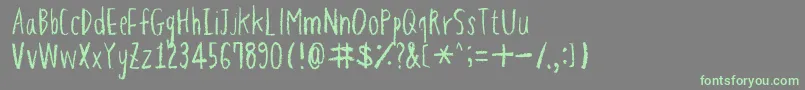 HapolePencil Font – Green Fonts on Gray Background