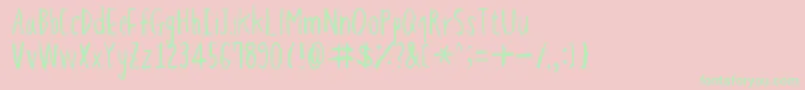 HapolePencil Font – Green Fonts on Pink Background