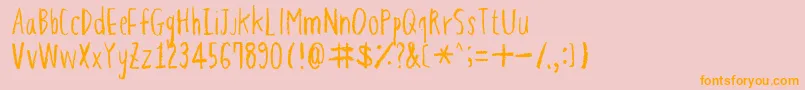 HapolePencil Font – Orange Fonts on Pink Background