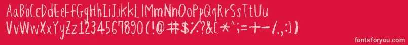 HapolePencil Font – Pink Fonts on Red Background