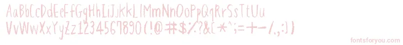 HapolePencil Font – Pink Fonts on White Background