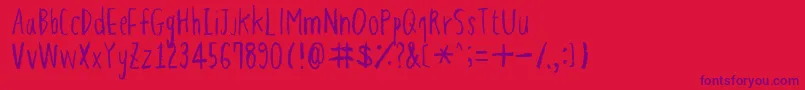 HapolePencil Font – Purple Fonts on Red Background