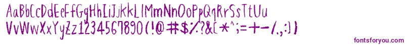 HapolePencil Font – Purple Fonts on White Background