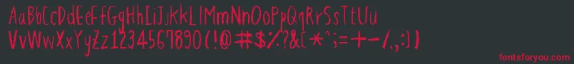 HapolePencil Font – Red Fonts on Black Background