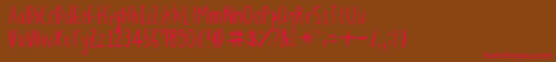 Шрифт HapolePencil – красные шрифты на коричневом фоне