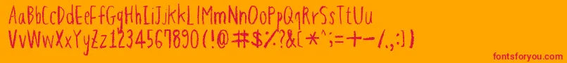 HapolePencil Font – Red Fonts on Orange Background