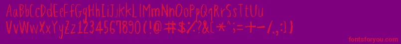 HapolePencil Font – Red Fonts on Purple Background