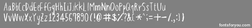 HapolePencil Font – White Fonts on Gray Background