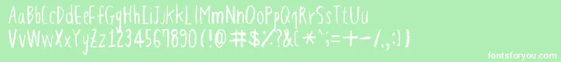 HapolePencil Font – White Fonts on Green Background