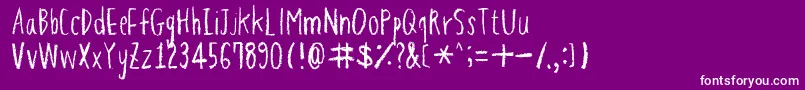 HapolePencil Font – White Fonts on Purple Background
