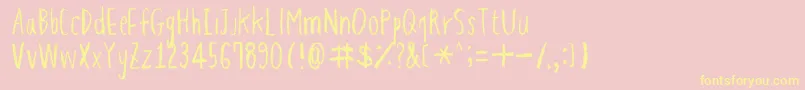 HapolePencil Font – Yellow Fonts on Pink Background