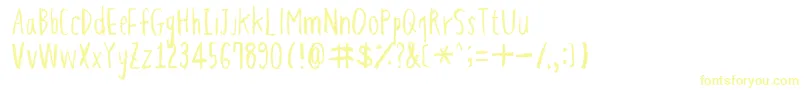 HapolePencil Font – Yellow Fonts on White Background