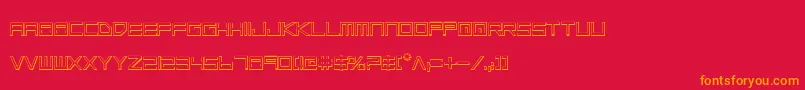 フォントLgso – 赤い背景にオレンジの文字