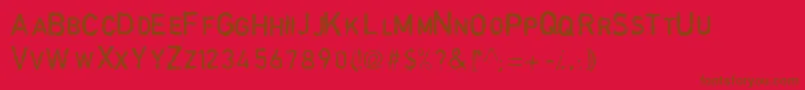 DingarbageschriftThin-Schriftart – Braune Schriften auf rotem Hintergrund