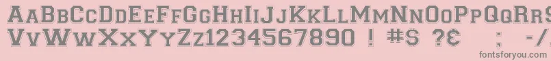 Collegiateflf Font – Gray Fonts on Pink Background