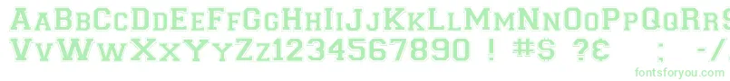 Collegiateflf Font – Green Fonts on White Background