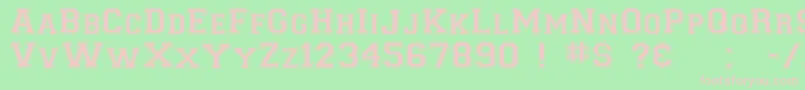 Collegiateflf Font – Pink Fonts on Green Background