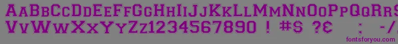 Collegiateflf-fontti – violetit fontit harmaalla taustalla