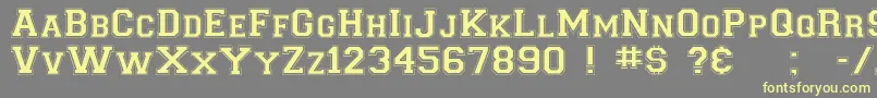 Collegiateflf Font – Yellow Fonts on Gray Background