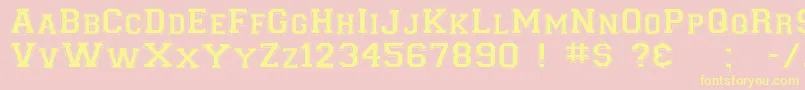 Collegiateflf Font – Yellow Fonts on Pink Background