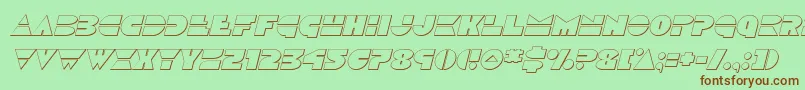 Discoduckoutital Font – Brown Fonts on Green Background