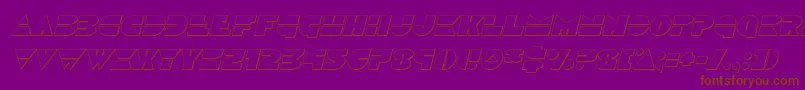 Discoduckoutital Font – Brown Fonts on Purple Background