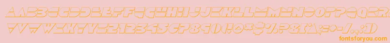 Discoduckoutital-Schriftart – Orangefarbene Schriften auf rosa Hintergrund